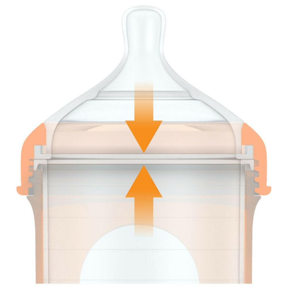 Boon NURSH Reusable Silicone Pouch Bottles, 4oz, orange.