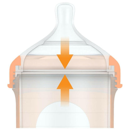 Boon NURSH Reusable Silicone Pouch Bottles, 4oz, orange.