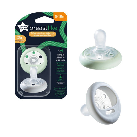 Tommee Tippee Closer To Nature Night Time Soother (6-18M) - Pack of 2