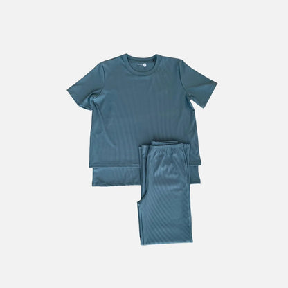 Become a Mom Cherry Stripe Suit (Teel, XXL)