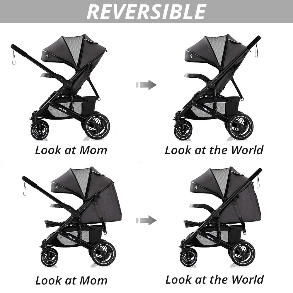 Teknum Reversible Moon Walk Stroller (Black)