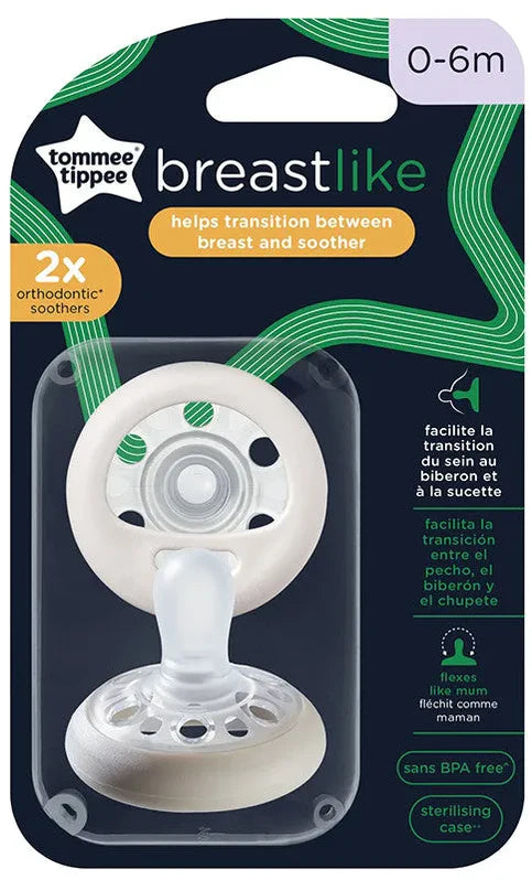 Tommee Tippee Breast Like Soother (6-18 Months) - Pack of 2