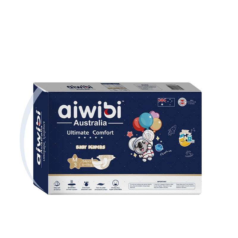 Aiwibi Ultimate Comfort Baby Diaper Size 3 (Medium, 54pcs)