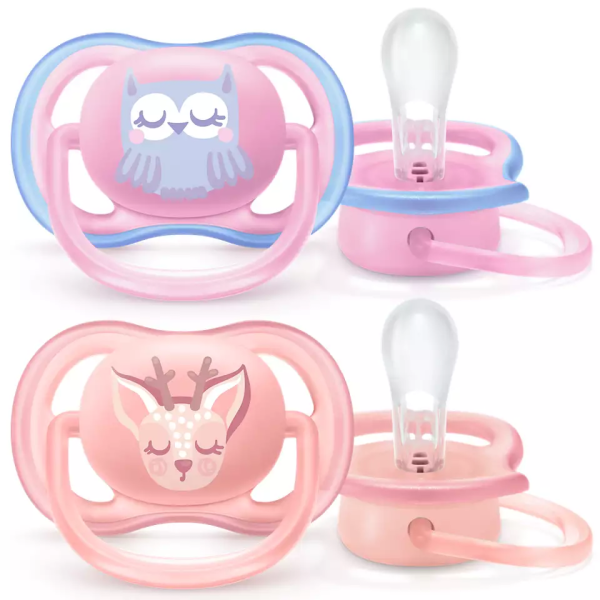 Philips Avent Ultra Air Free-flow Pacifier/Soother, 0-6 Months, Mixed, Deco, 2 pcs
