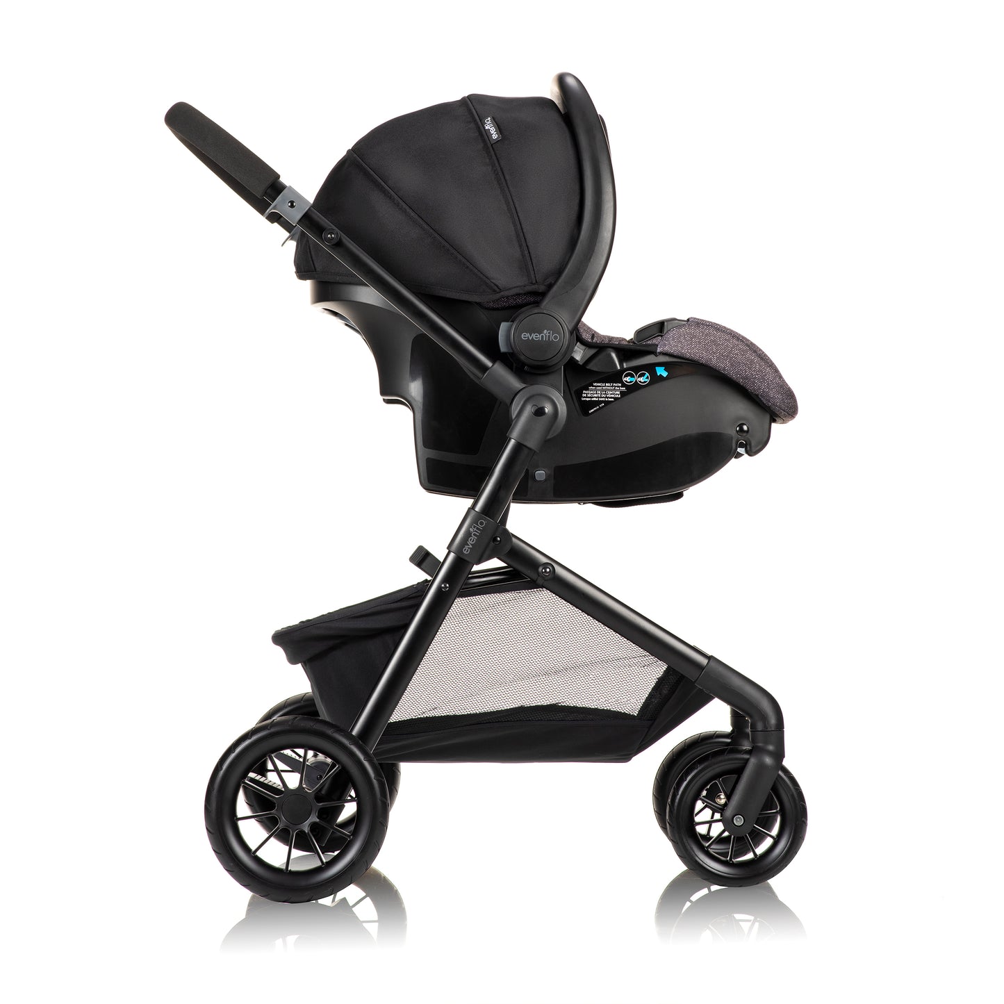 Evenflo Pivot Modular Travel System with LiteMax Infant Car Seat (Casual Gray)