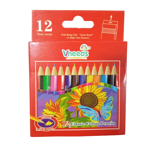 Vneeds Classic Color Pencil H/Size (12 Pcs)