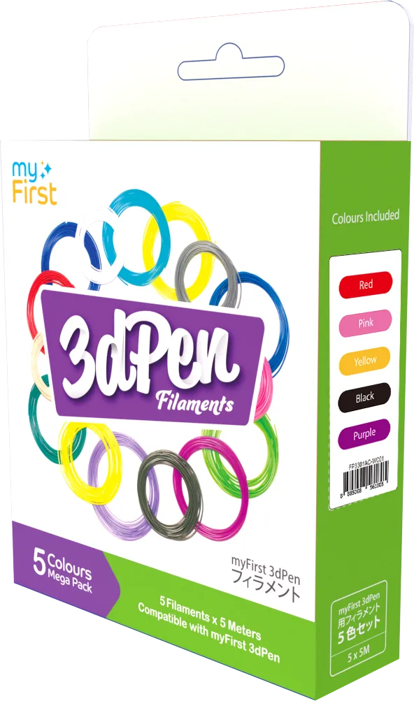 Myfirst Filament Refill for 3D Pen Make (5 Colors)