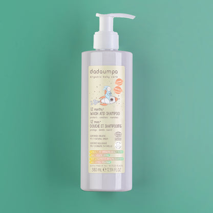 Dadaumpa Organic Certified 12Months+ Wash And Shampoo (380ml)