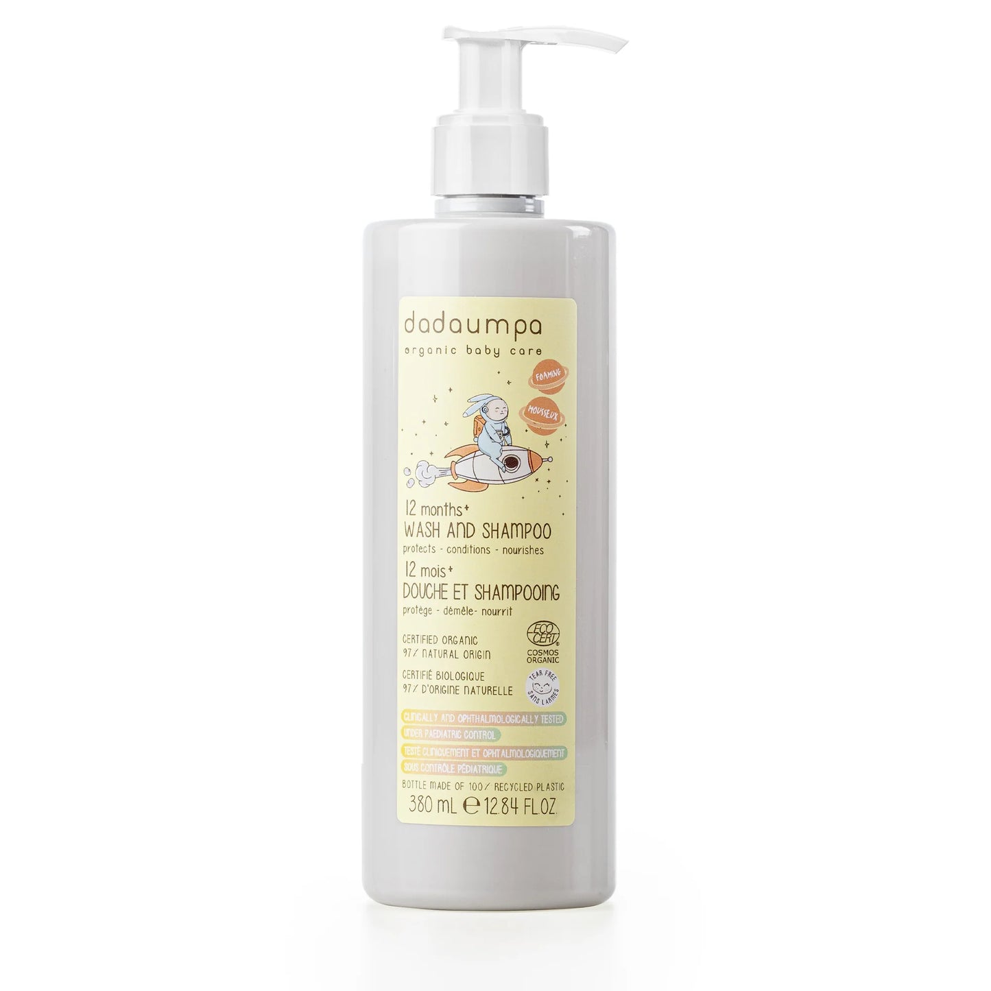 Dadaumpa Organic Certified 12Months+ Wash And Shampoo (380ml)