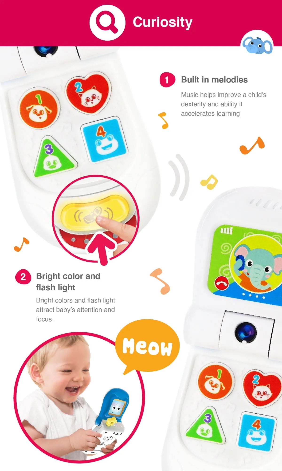 Winfun  Flip Up Sounds Phone