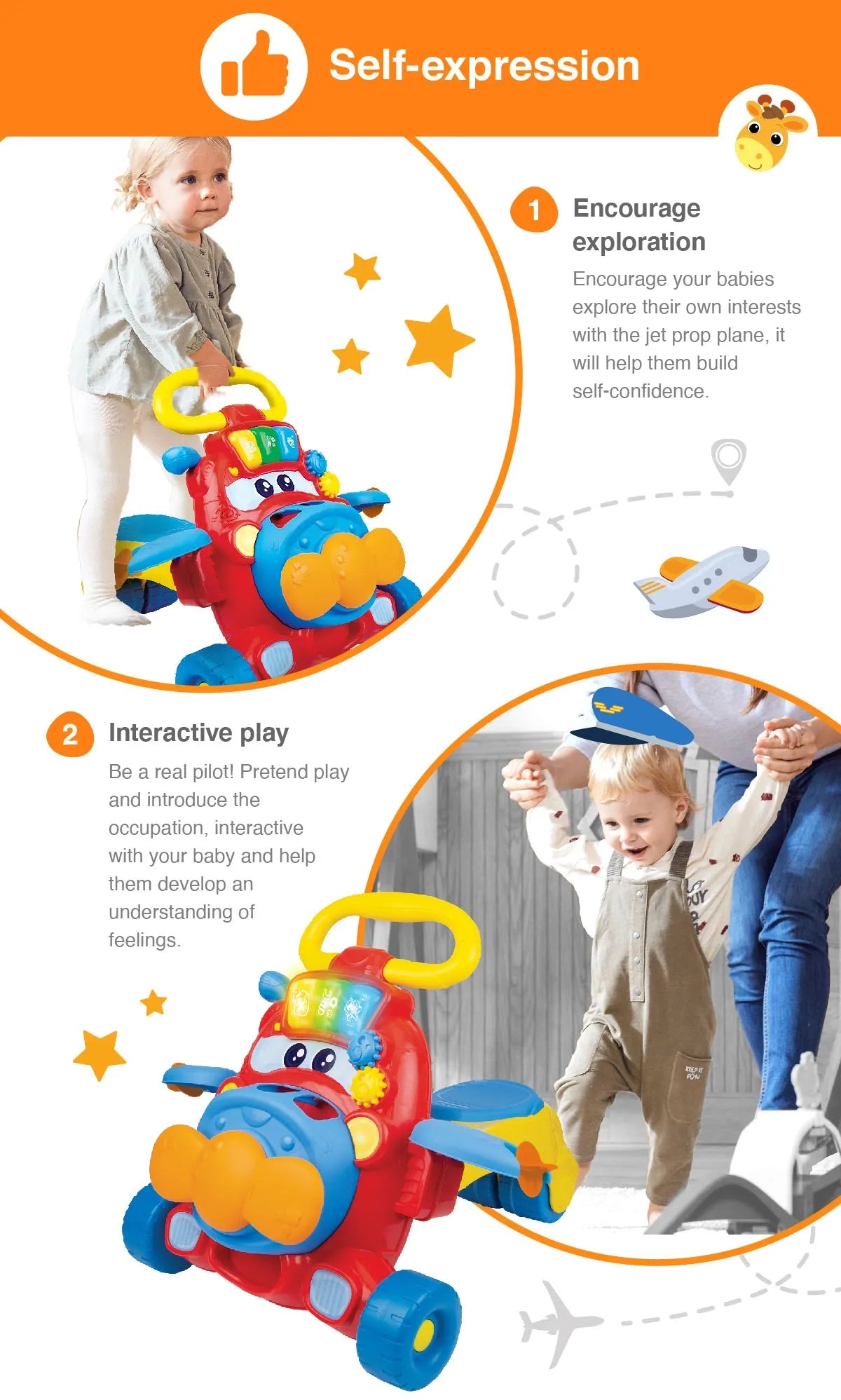 Winfun Junior Jet 2 In 1 Ride On