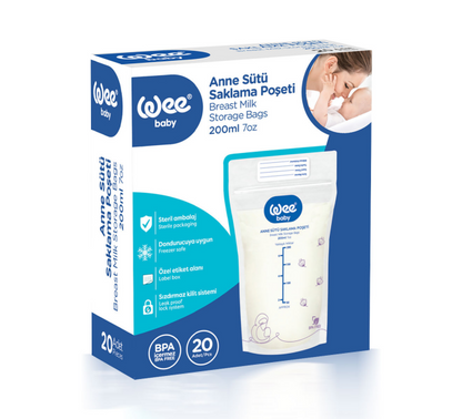 Wee Baby Breast Milk Storage Bags (20x200ml pcs)