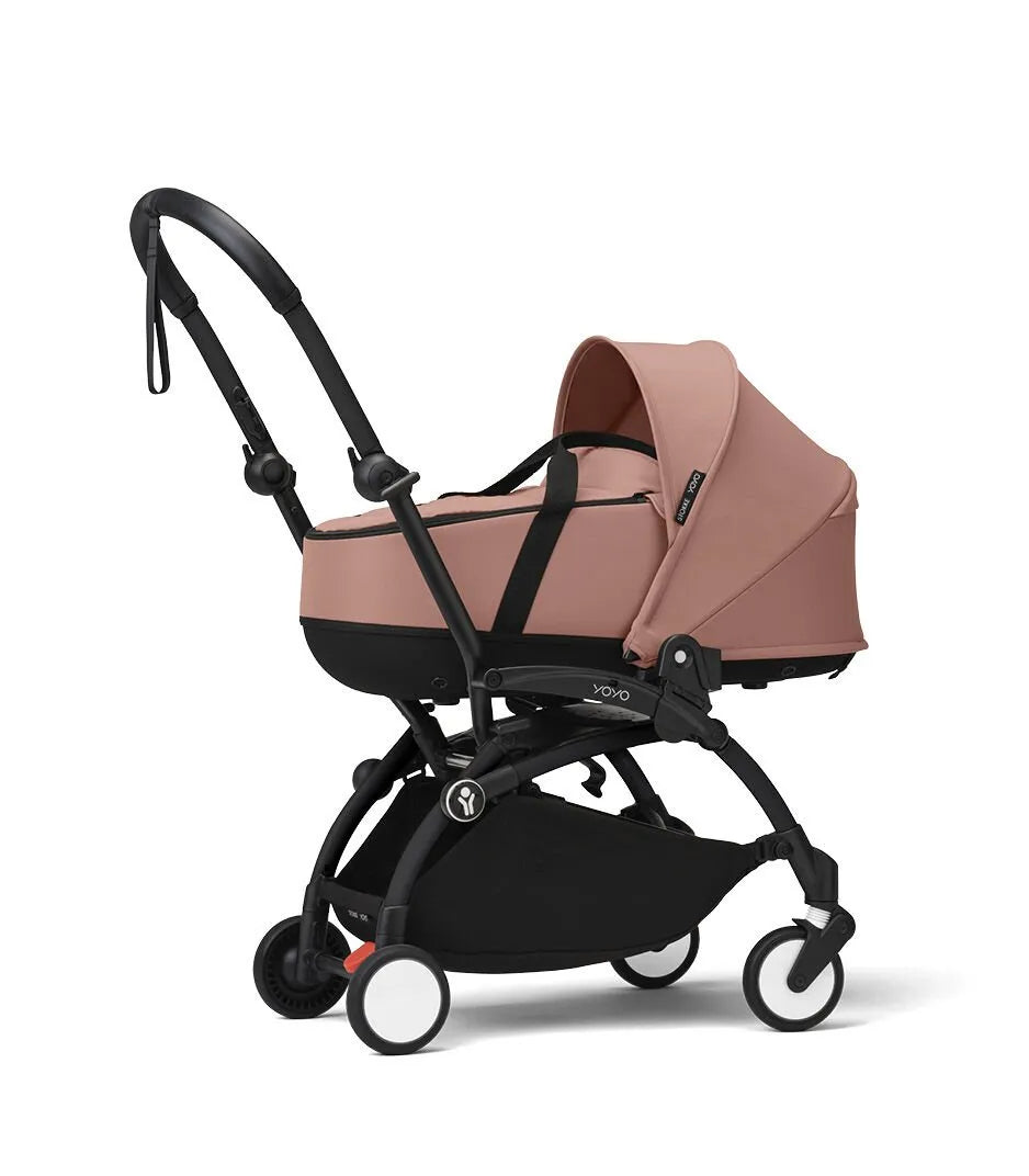 Stokke YOYO³ Black Frame With Newborn Shell+ Cupholder