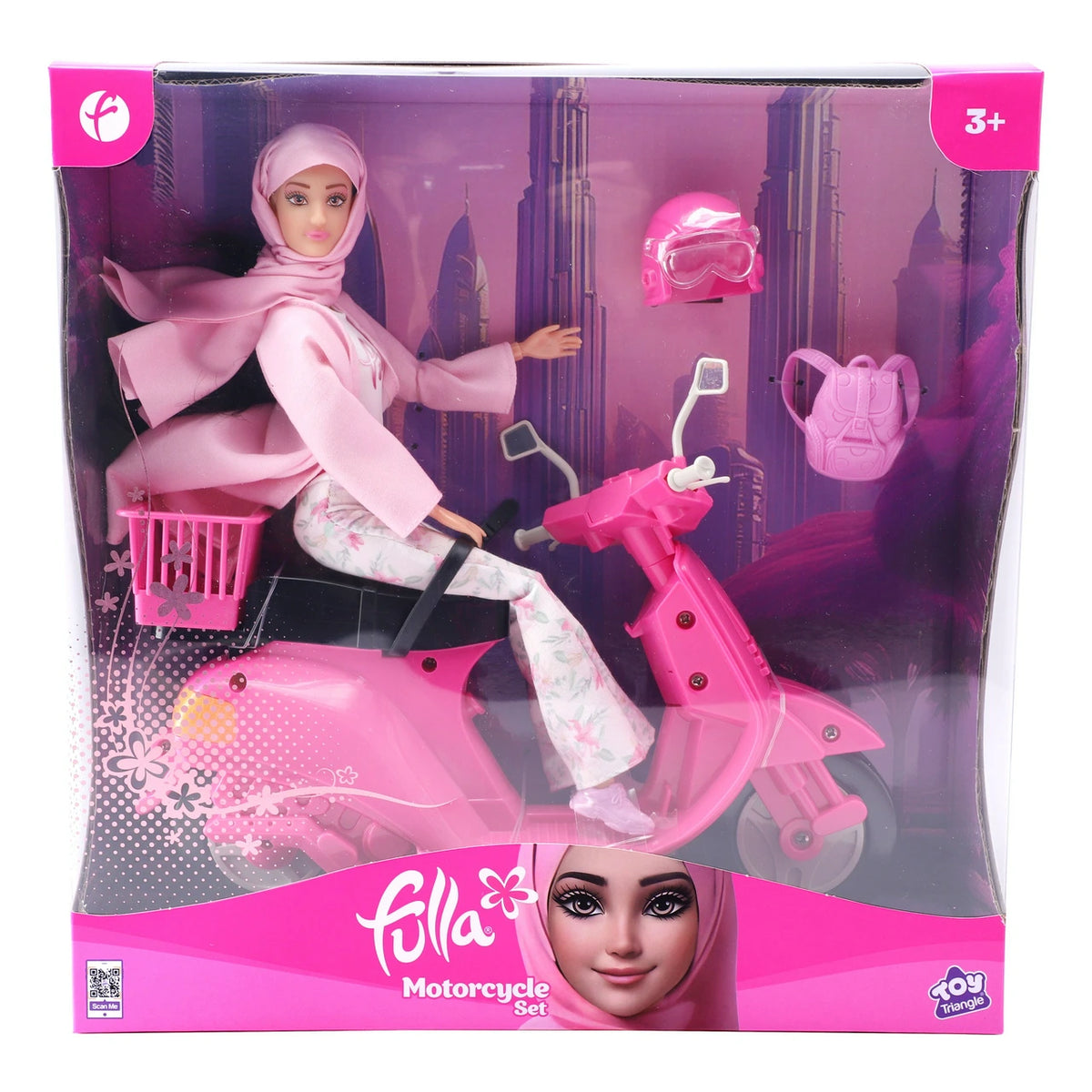 Fulla Doll with Pink Motorbike Set
