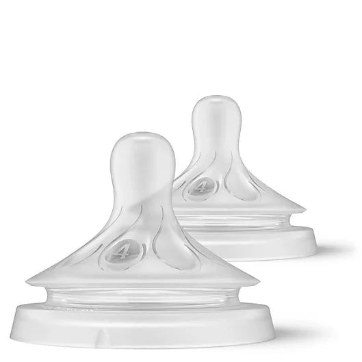Natural Baby Bottle Nipples by Philips AVENT, Flow 4, 3M+, 2pk.