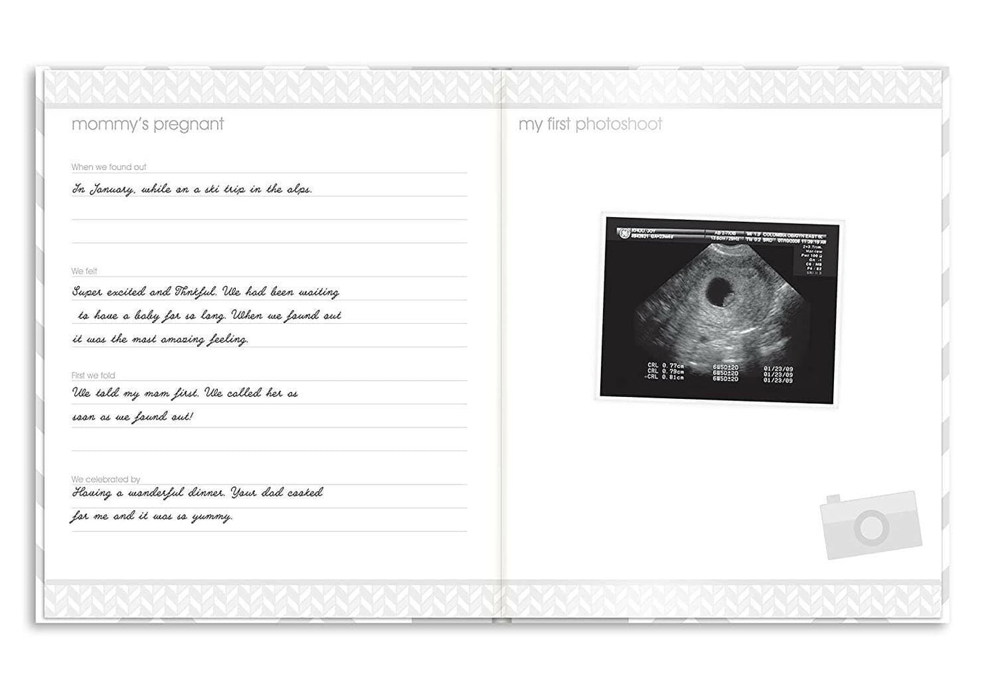 Pearhead First 5 Years Chevron Baby Memory Book.