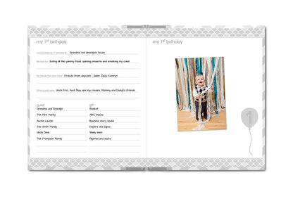 Pearhead First 5 Years Chevron Baby Memory Book.
