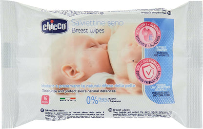 Chicco Cleansing Breast Wipes 16's.