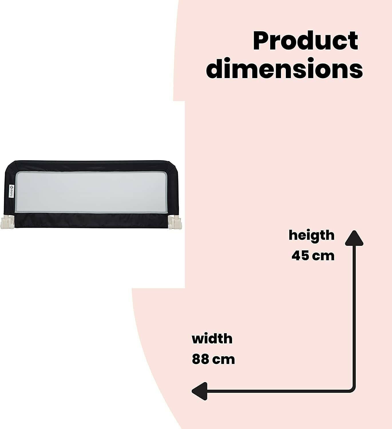 Portable Bed Rail Grey by Safety 1st.