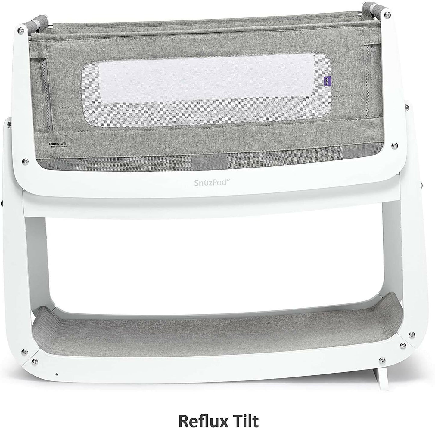 Snuzpod 4 Bedside Crib - Sleep Tight & Safe - Grey.
