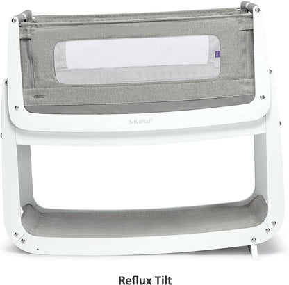 Snuzpod 4 Bedside Crib - Sleep Tight & Safe - Grey.