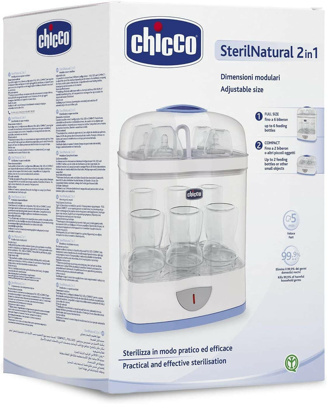 Sterilizer Sterilnatural 2in1 by Chicco.