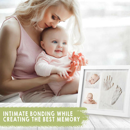 Baby Handprint Footprint Keepsake Kit - Baby Prints Photo Frame for Newborn.