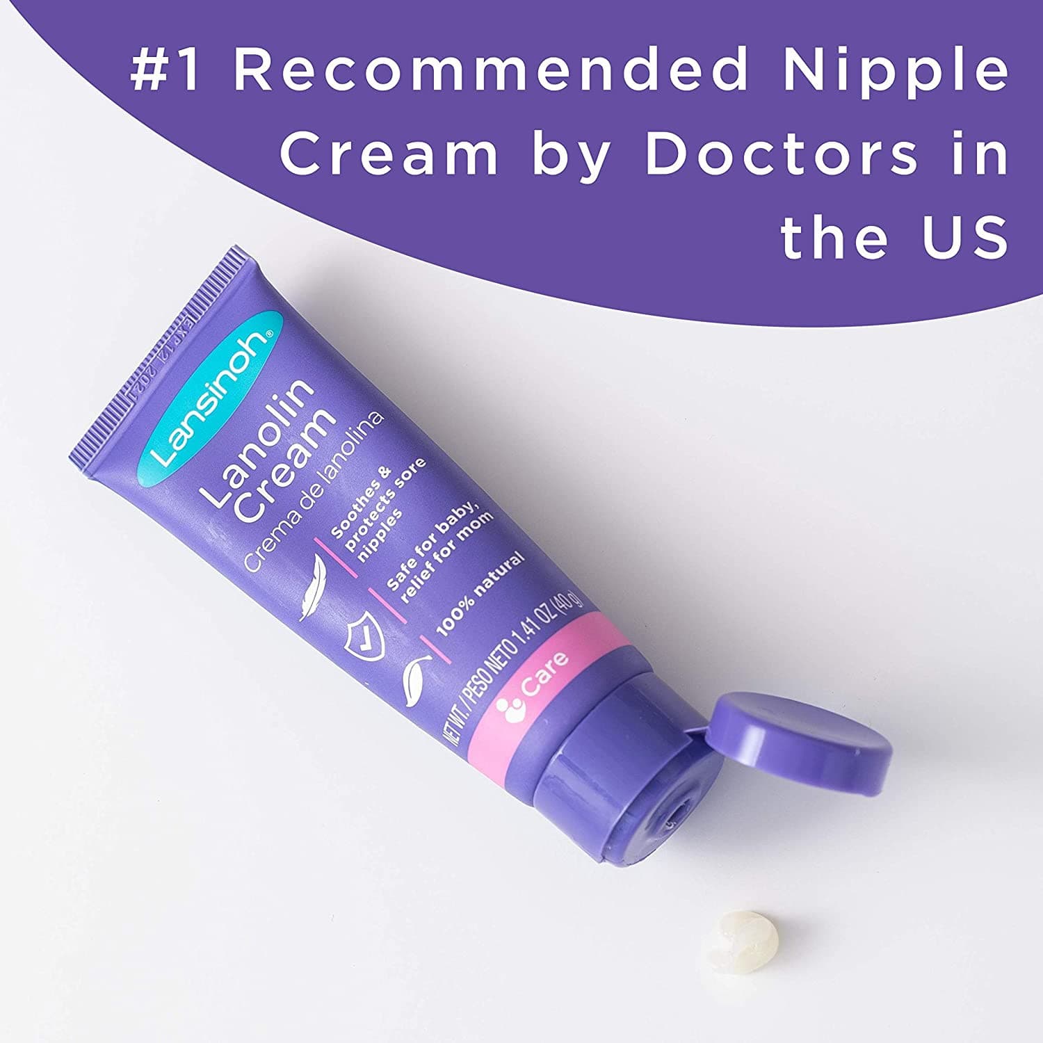 Lansinoh Lanolin Nipple Cream for Breastfeeding, 1.41 Ounce.