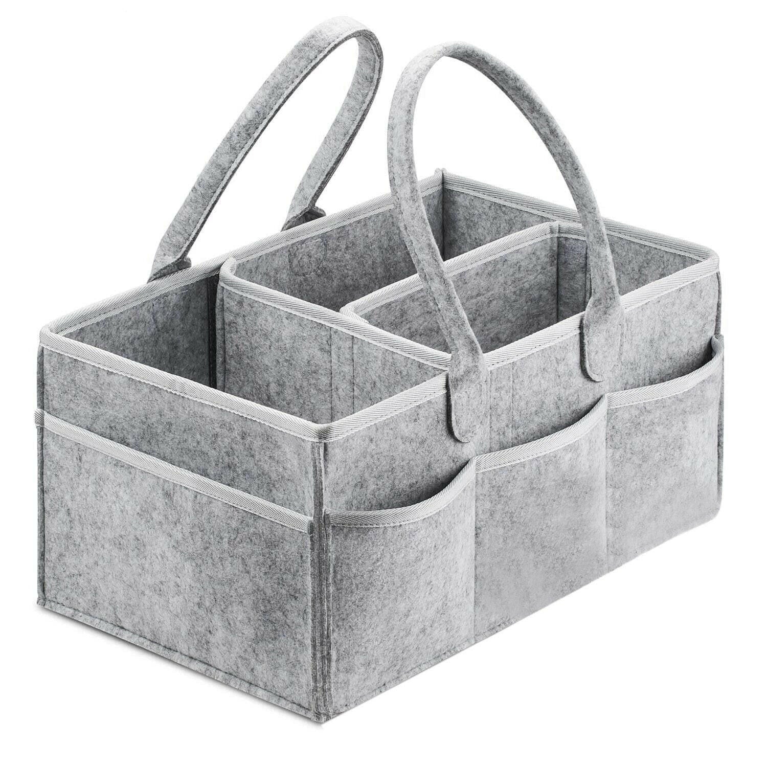 Baby Diaper Caddy - Nursery Storage Bin and Car Organizer.