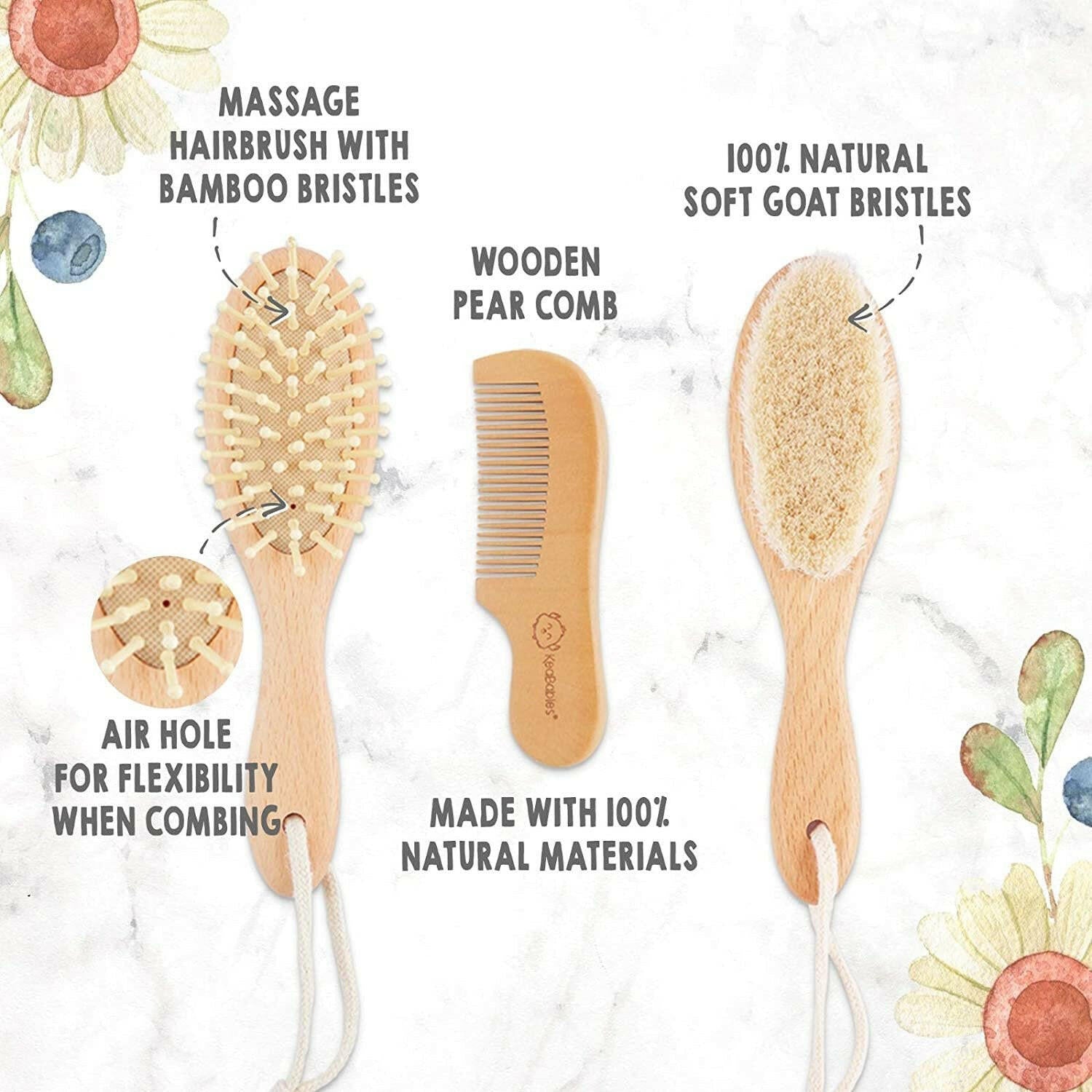 Baby Wooden Hair Care Set.