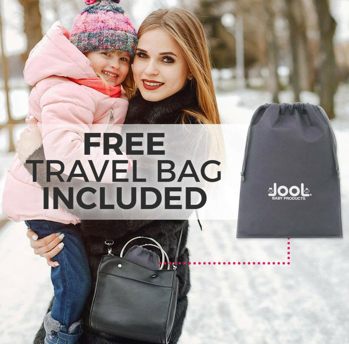 Folding Travel Potty Seat, Fits Round & Oval Toilets, Non-Slip Suction Cups by Jool Baby.