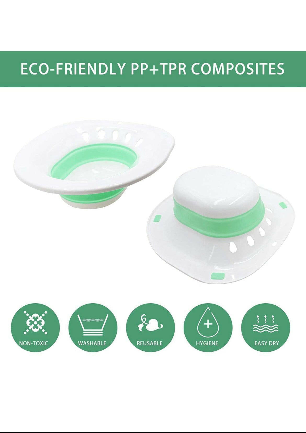 Sitz Bath for Toilet Seat - Sitz Bath for Hemorrhoids and Postpartum Care, Foldable Postpartum Care Basin, Yoni Steam Seat Alleviate Vaginal or Anal Inflammation Naturally.