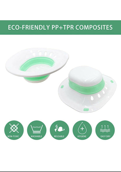 Sitz Bath for Toilet Seat - Sitz Bath for Hemorrhoids and Postpartum Care, Foldable Postpartum Care Basin, Yoni Steam Seat Alleviate Vaginal or Anal Inflammation Naturally.