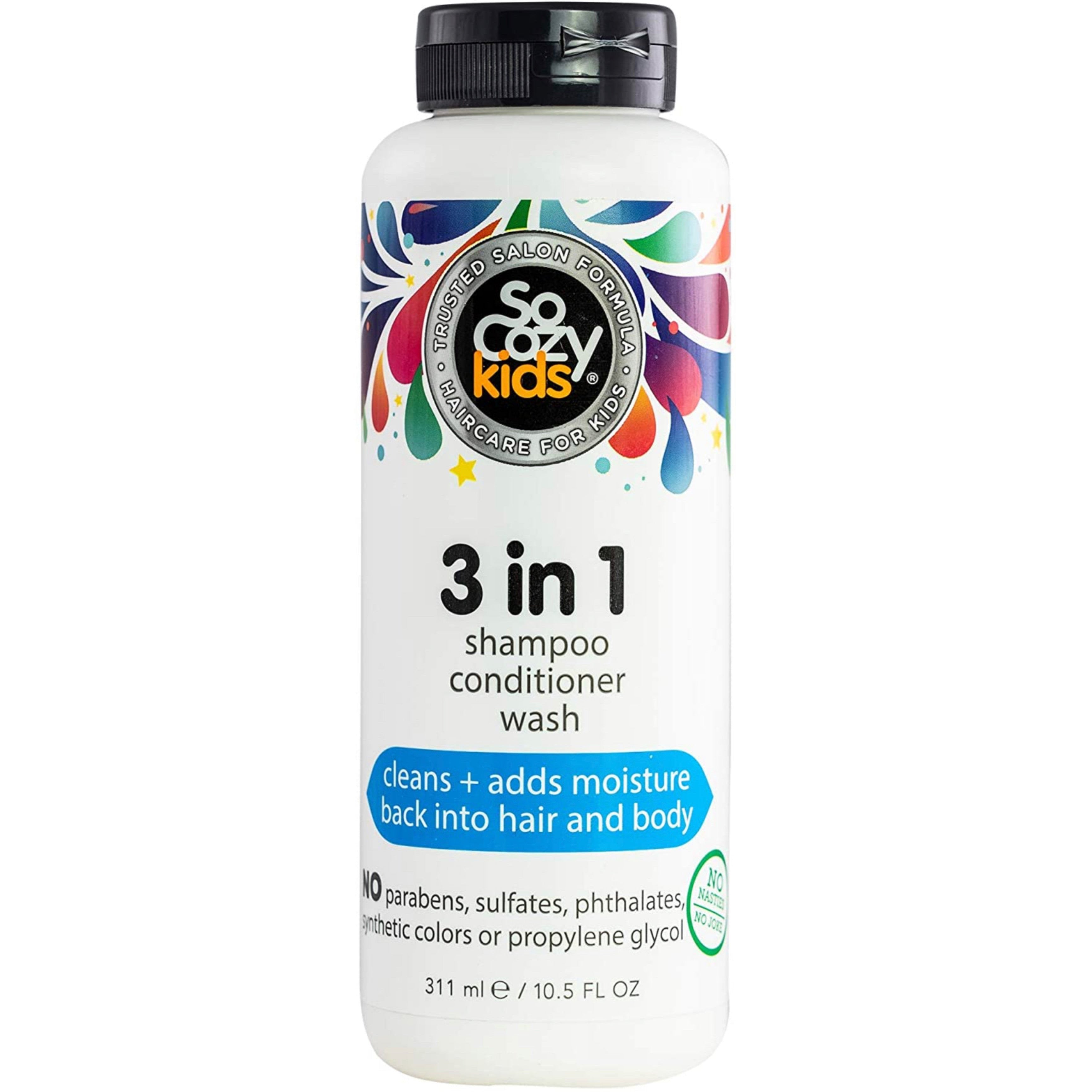3-in-1 Shampoo, Conditioner & Body Wash by SoCozy Kids (310 ml).
