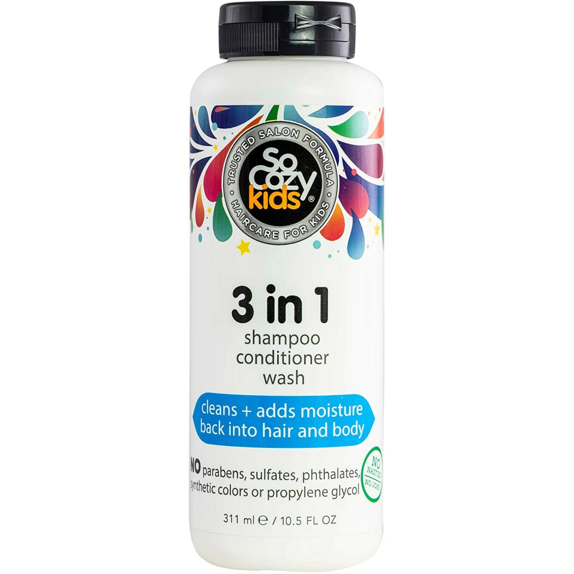 3-in-1 Shampoo, Conditioner & Body Wash by SoCozy Kids (310 ml).