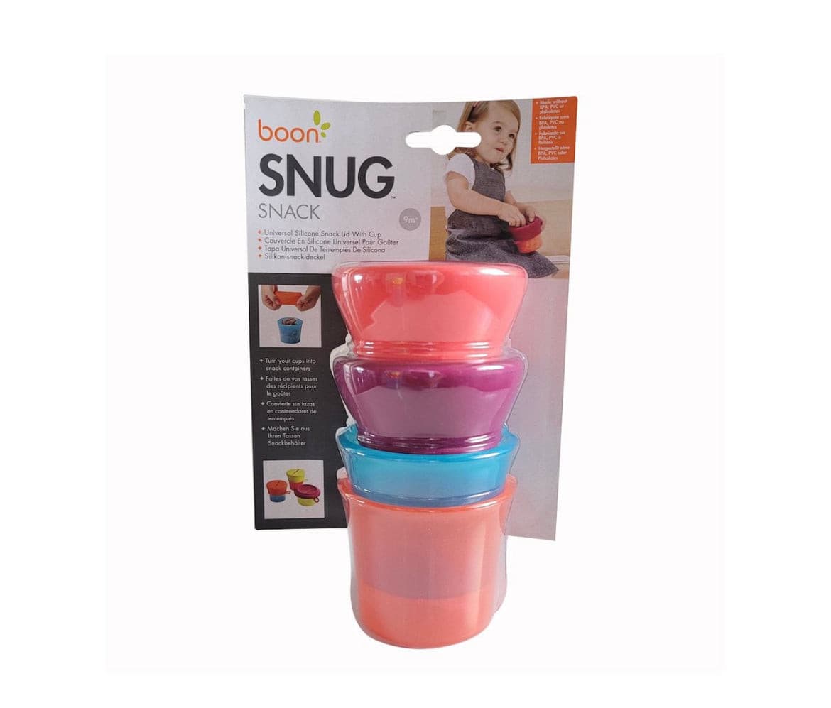Boon - SNUG Snack Containers With Stretchy Silicone Lids.