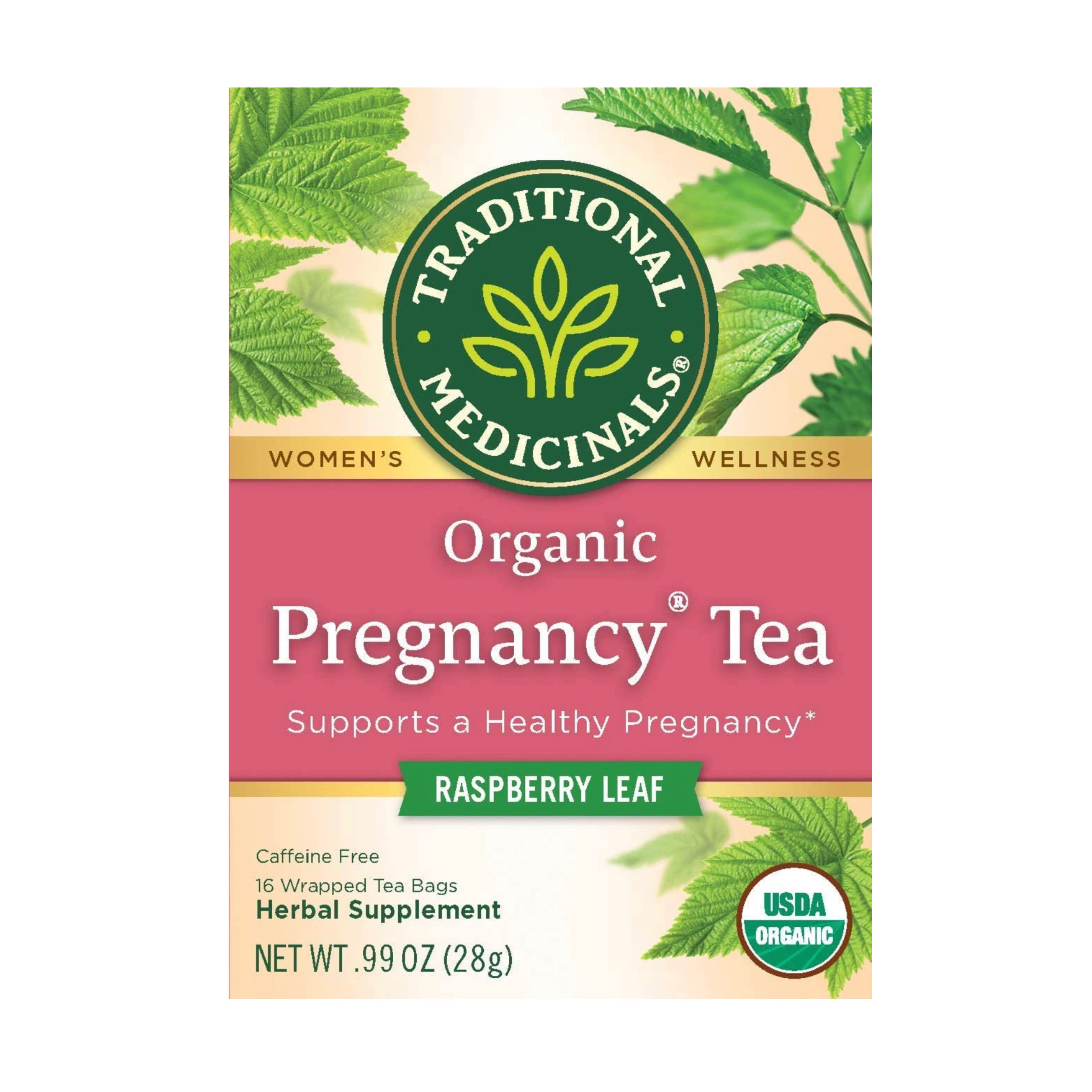 Organic Pregnancy Herbal Tea Raspberry by Traditional Medicinals.