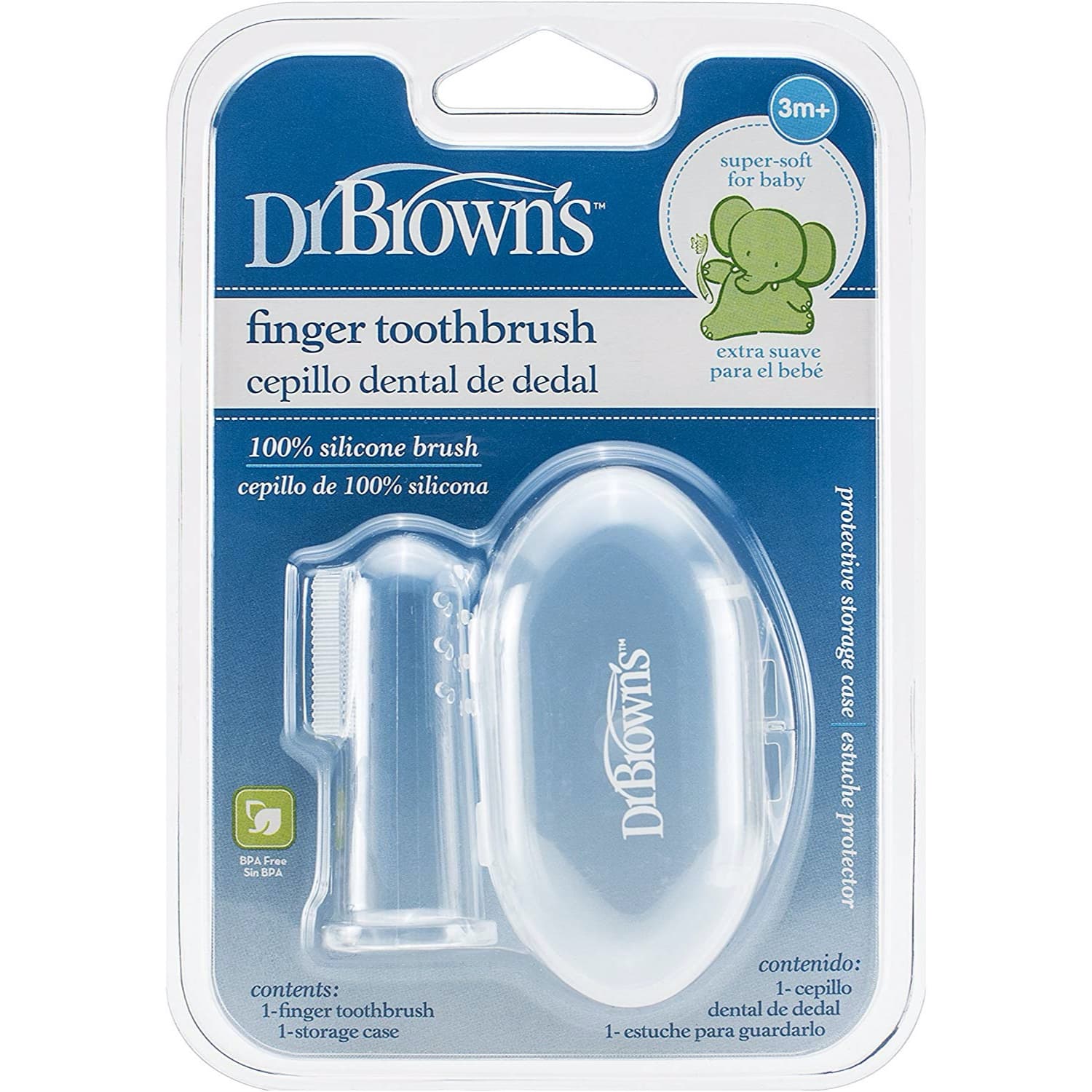 Dr. Brown's Silicone Finger Toothbrush with Case.