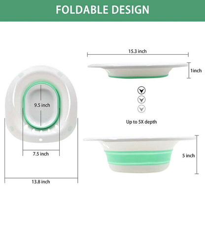 Sitz Bath for Toilet Seat - Sitz Bath for Hemorrhoids and Postpartum Care, Foldable Postpartum Care Basin, Yoni Steam Seat Alleviate Vaginal or Anal Inflammation Naturally.