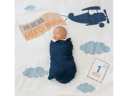 Lulujo - First Years Blanket & Card Set - Greatest Adventure.