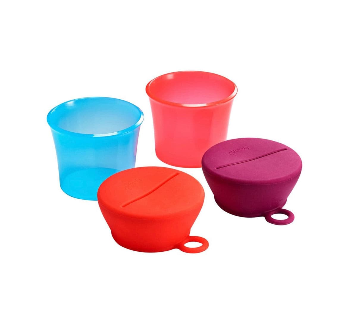 Boon - SNUG Snack Containers With Stretchy Silicone Lids.
