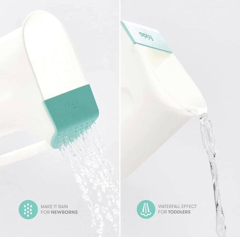 Frida Baby Bath Time Rinse Cup with Easy Grip Handle and Removable Rain Shower.