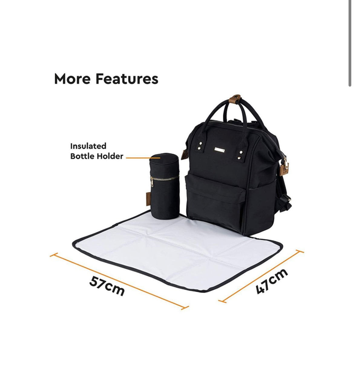 BabaBing - Mani Backpack Changing Bag - Black.