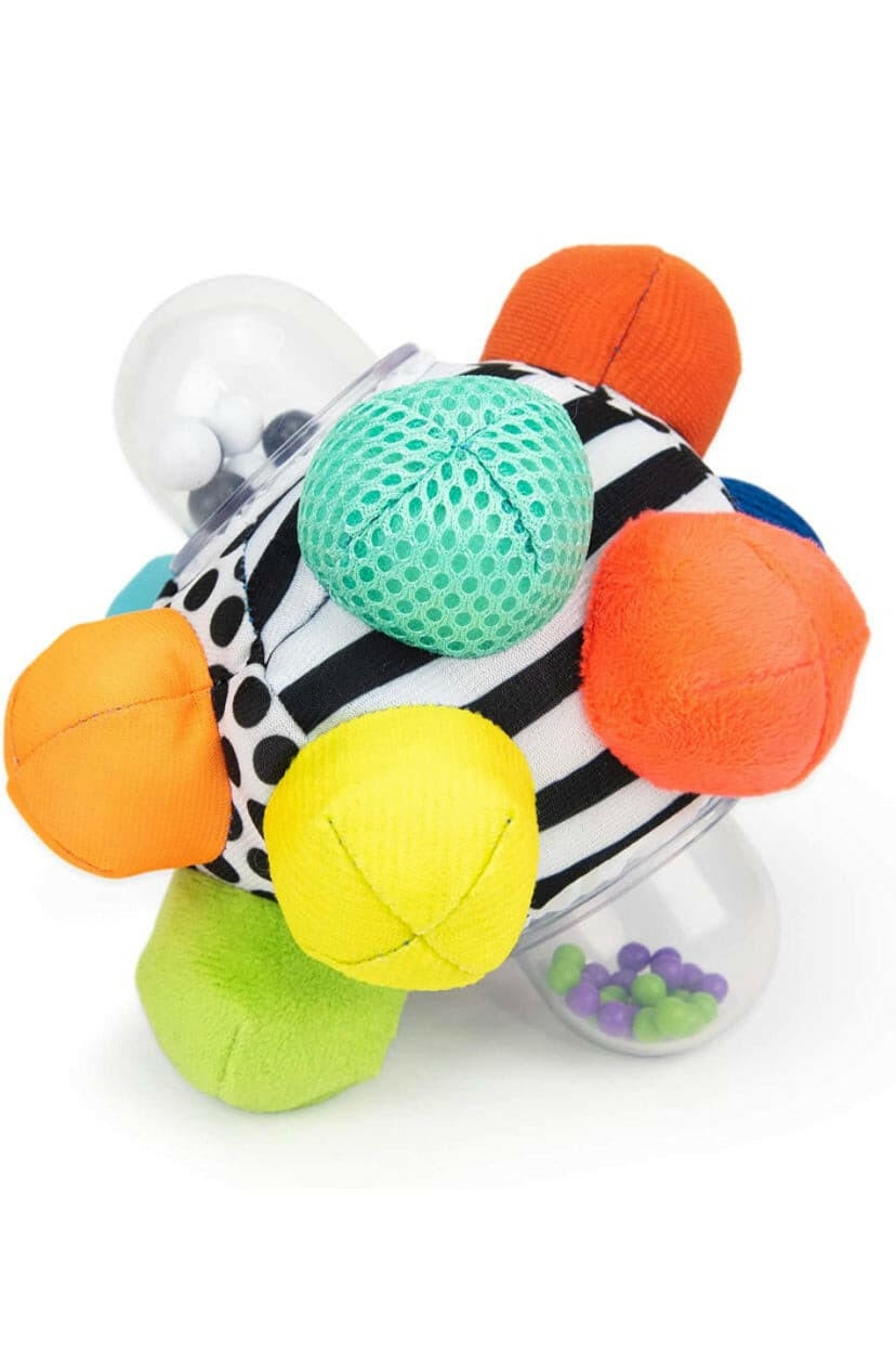 Sassy Developmental Bumpy Ball | Easy to Grasp Bumps Help Develop Motor Skills | for Ages 6 Months and Up | Colors May Vary.