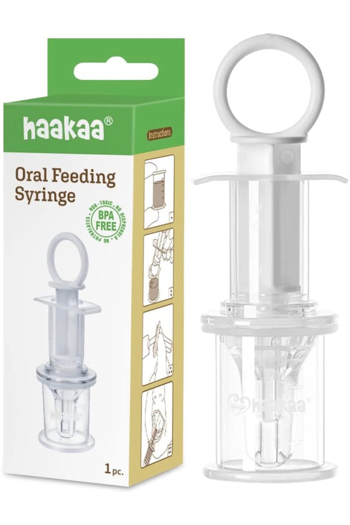 Baby Feeding Syringe with Pacifier Suitable for Infants Newborns by haakaa.