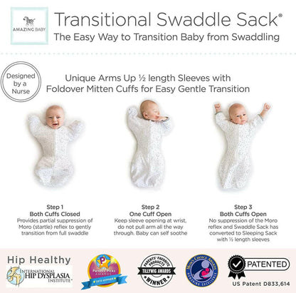 Swaddle Sack with Arms Up Half-Length by Amazing Baby.