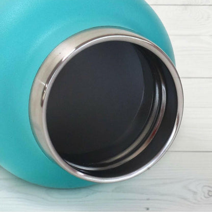 Bonjour Sip Box Premium Stainless Steel Insulated Water Bottle with Straw Lid and Handle Cap.
