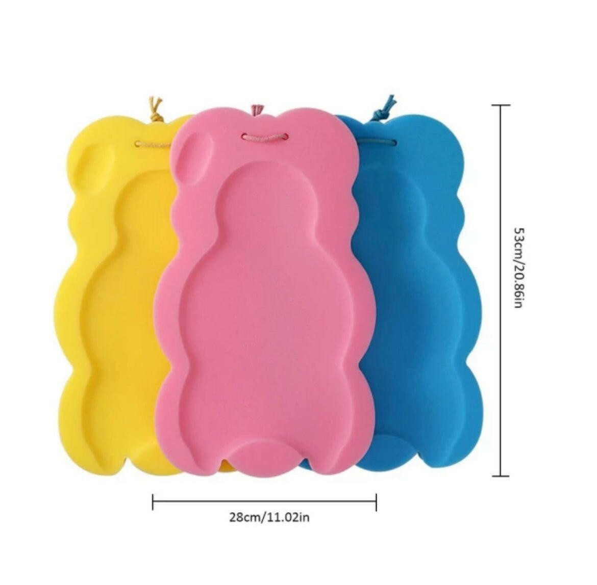 Soft Infant Bath Sponge Skid Proof Baby Bath Mat Newborn Odor Free.