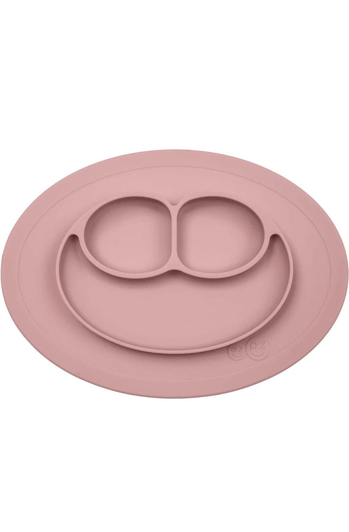 ezpz Mini Mat Silicone Suction Plate with Built (Blush).