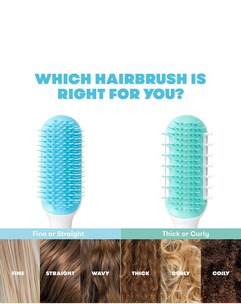 FridaBaby Thick or Curly Hair Detangling Kids Brush by Fridababy, Detangles Knots Without Tears or Breakage, Comb Teeth and Bristle Design.